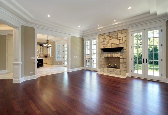 spotless and shiny finished hardwood floors